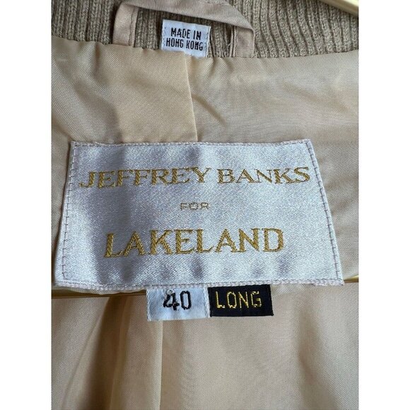 Jeffrey Banks For Lakeland Mens Tan Bomber Jacket 40 Long - Picture 3 of 13